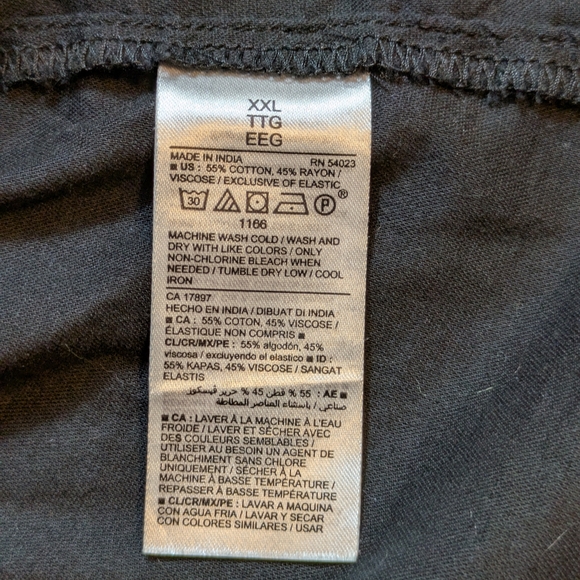 Old Navy Womens Smocked Blouse/Top V-Neck Long Puff Sleeve Black Casual Sz XXL - Picture 8 of 8